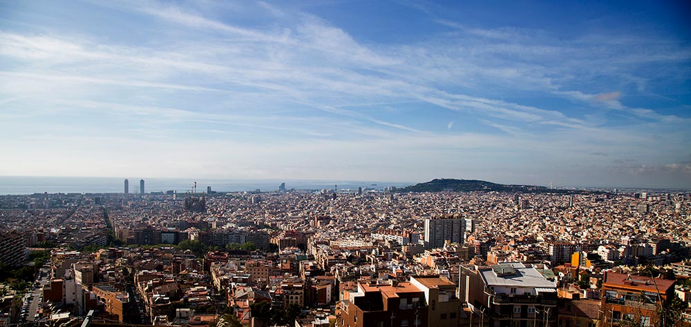 Imatge panoràmica de la ciutat de Barcelona des del Carmel.
