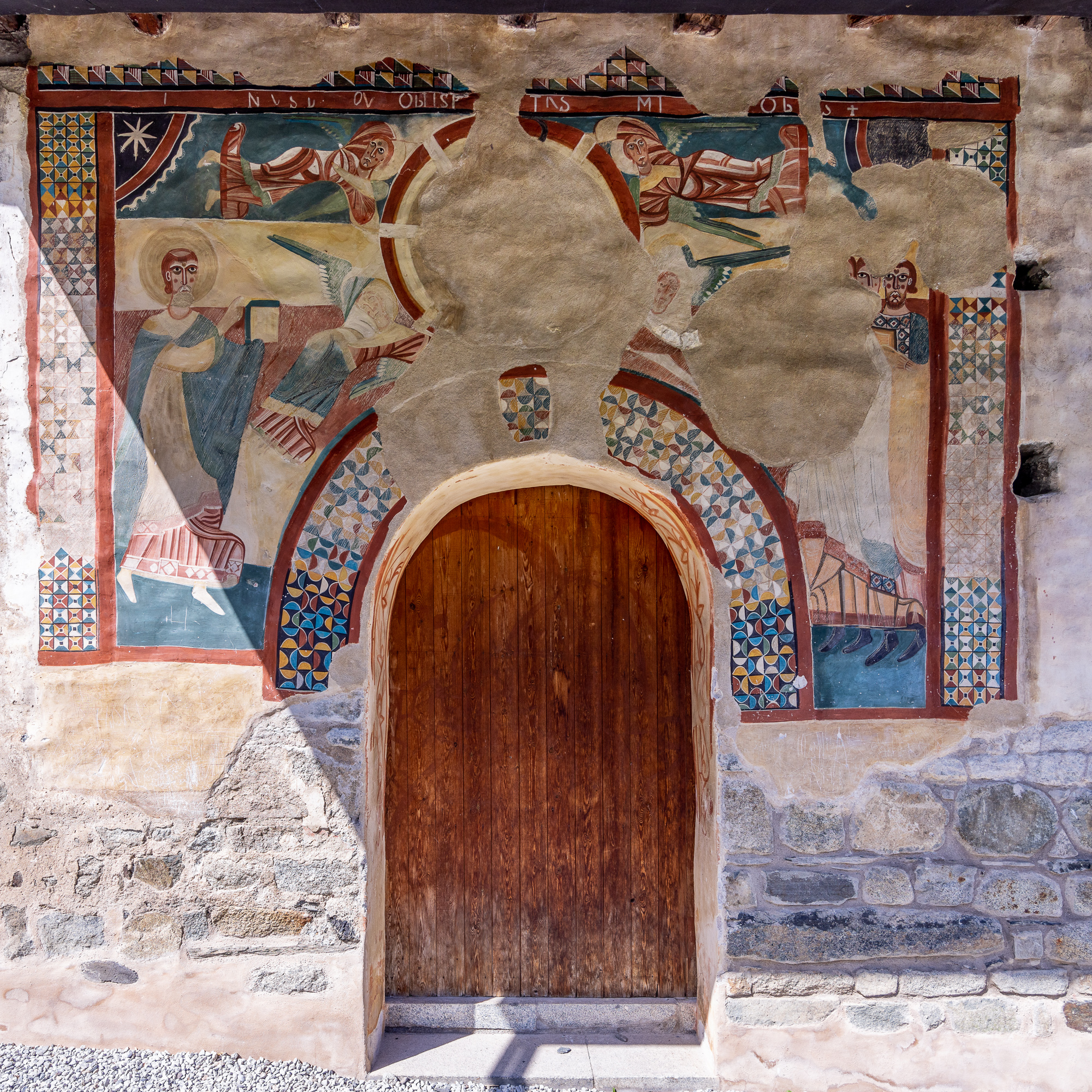 A Sant Joan de Boí podem veure quina funció complien les pintures murals romàniques i quin era l’aspecte original d’aquestes esglésies. QUIM ROSER / DEPARTAMENT DE CULTURA