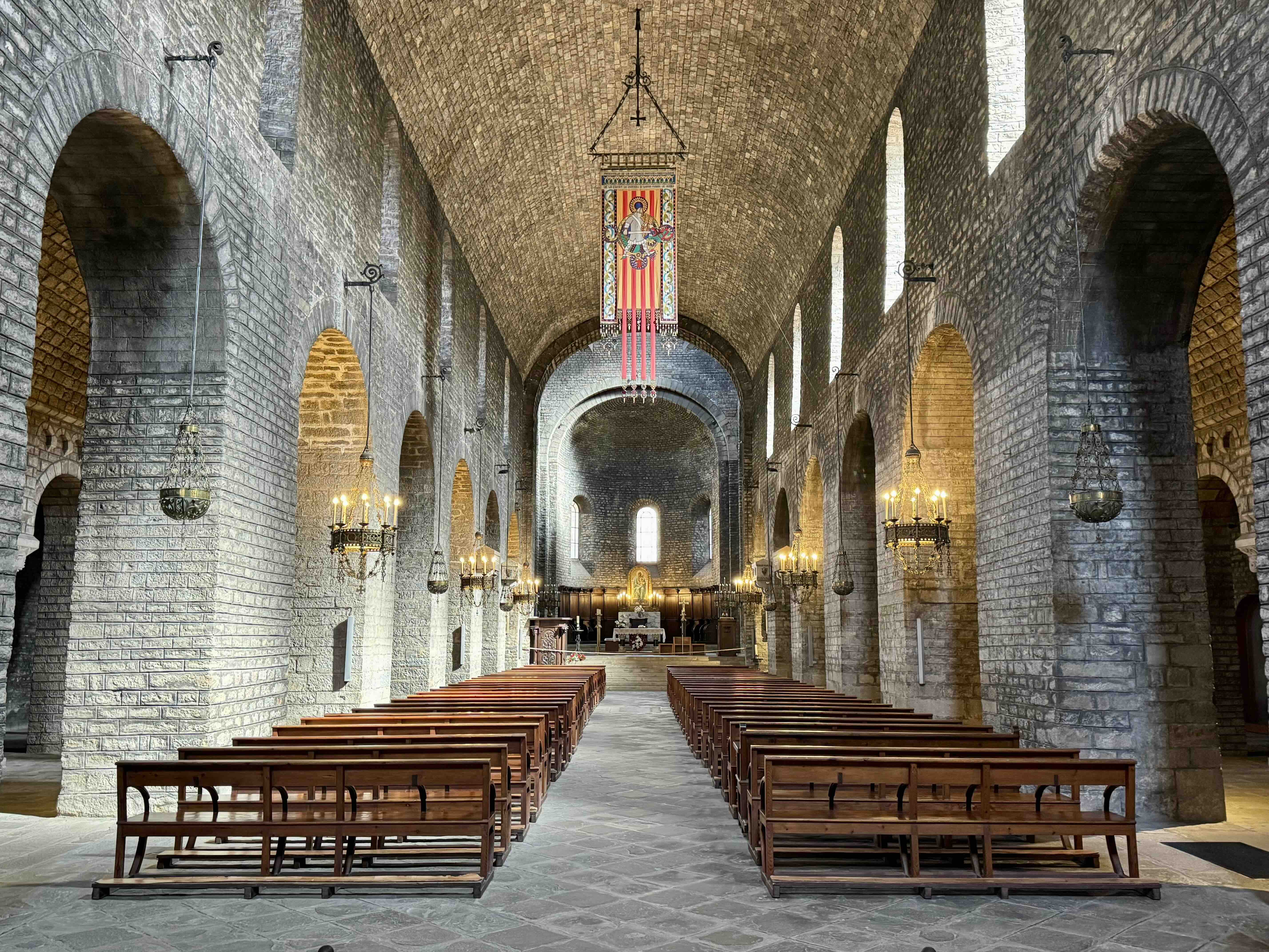 L’església actual respon, en gran part, a l’impuls de l’abat Oliba. / A.F.