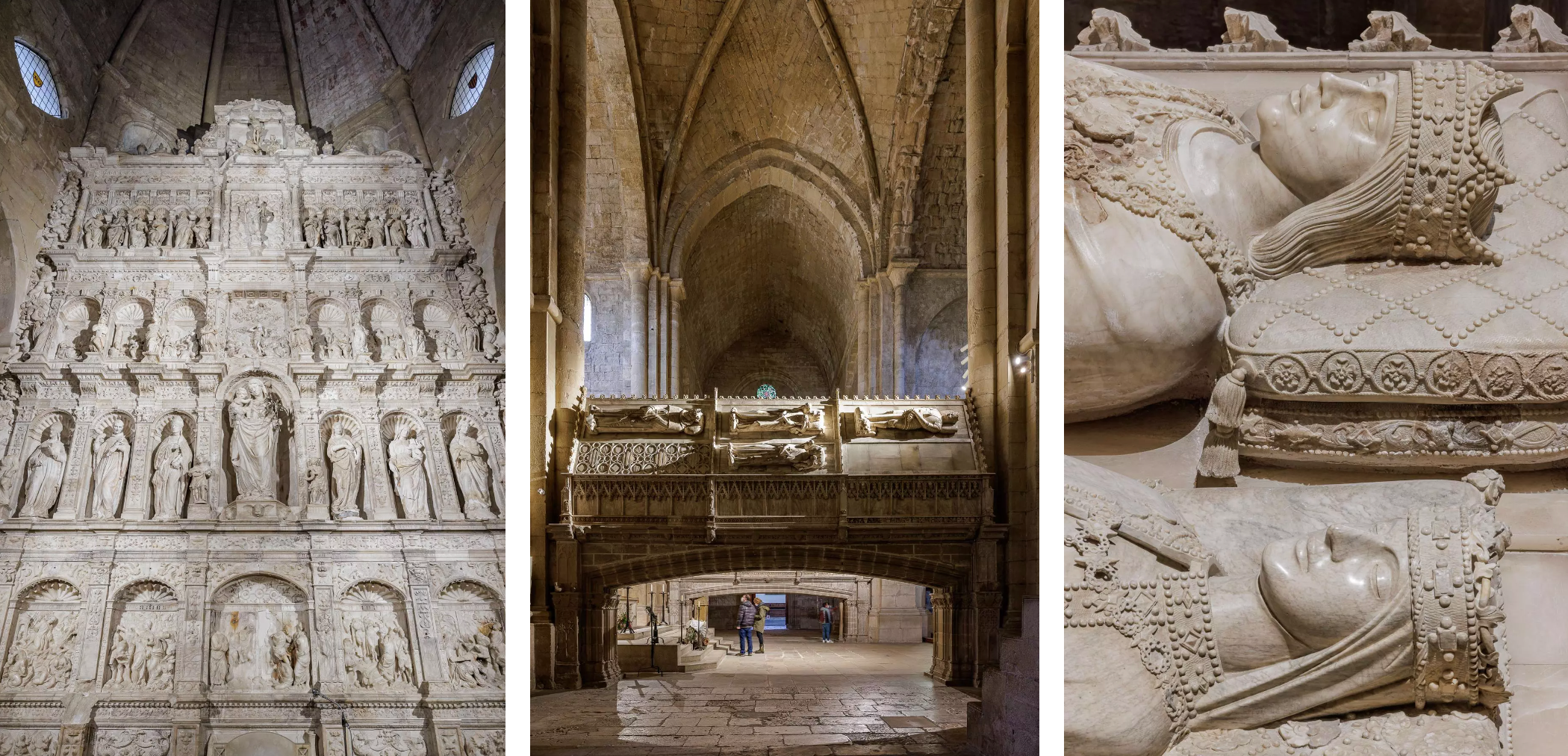 A l'interior de l'església major, obra de Damià Forment, hi ha enterrats diversos reis de la corona catalano-aragonesa. QUIM ROSER / DEPARTAMENT DE CULTURA